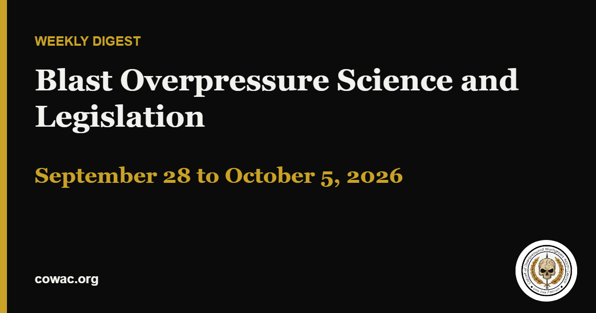 Blast Overpressure Weekly Digest: September 28 to October 5, 2026